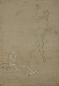 Estudios para dos soldados, uno dormido, el otro de pie de Raffaello Sanzio Raphael